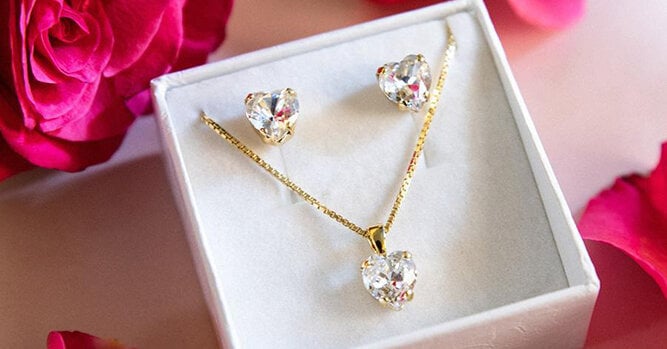 Caroline Svedbom - Mini Drop Necklace Gold Sky Ignite