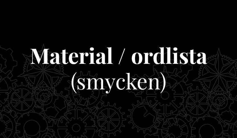 Smycken ordlista