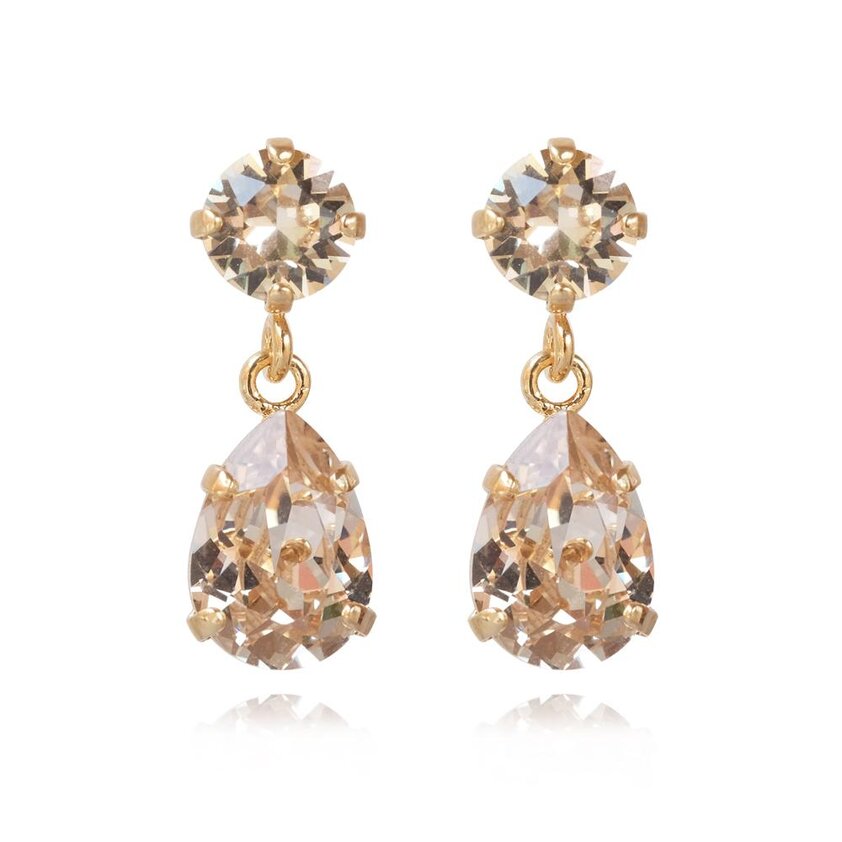 Product Image for Mini Drop Earrings Gold Silk