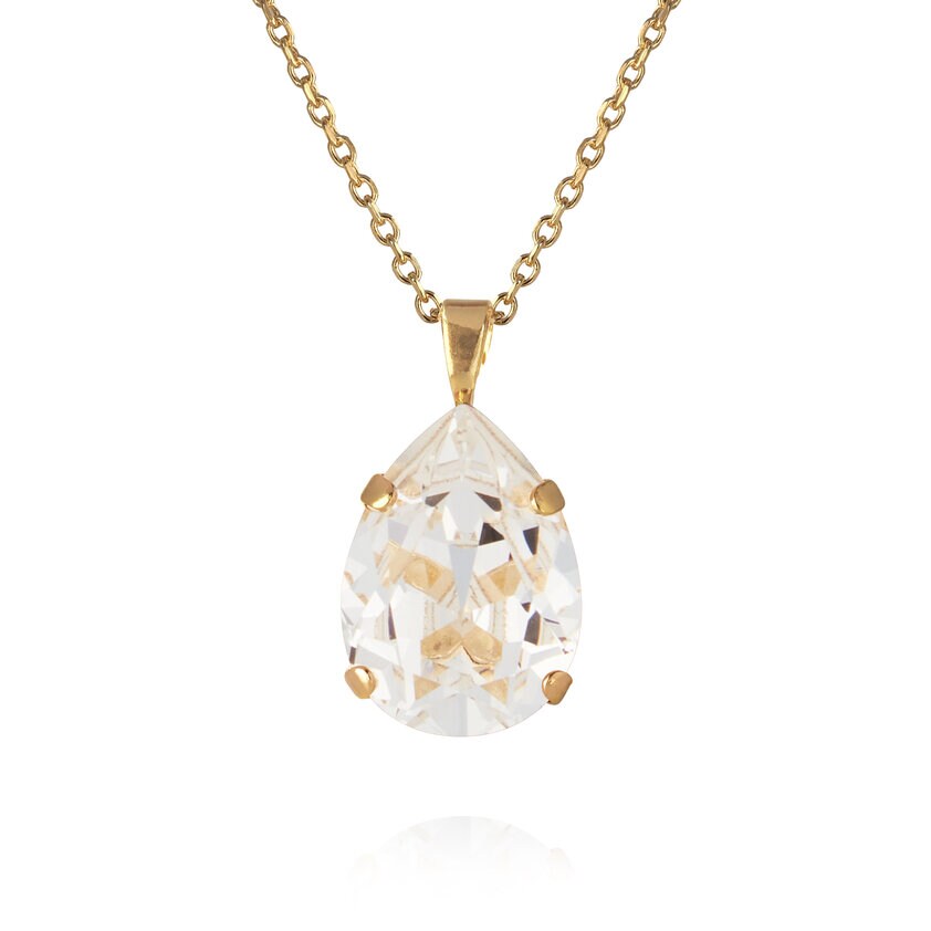 Product Image for Mini Drop Necklace Gold Crystal