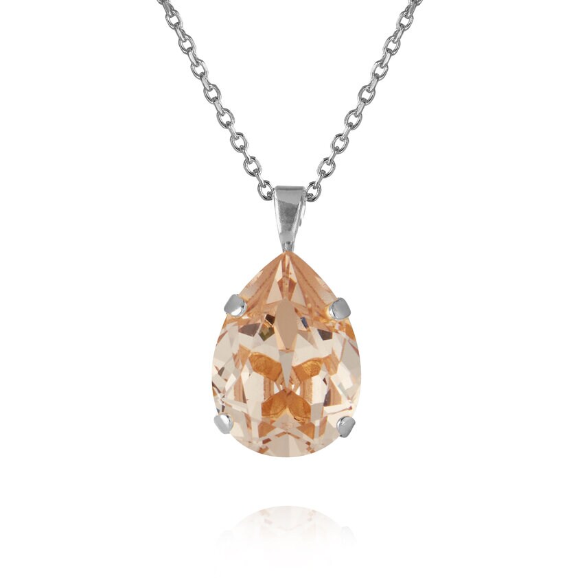 Product Image for Mini Drop Necklace Rhodium Silk
