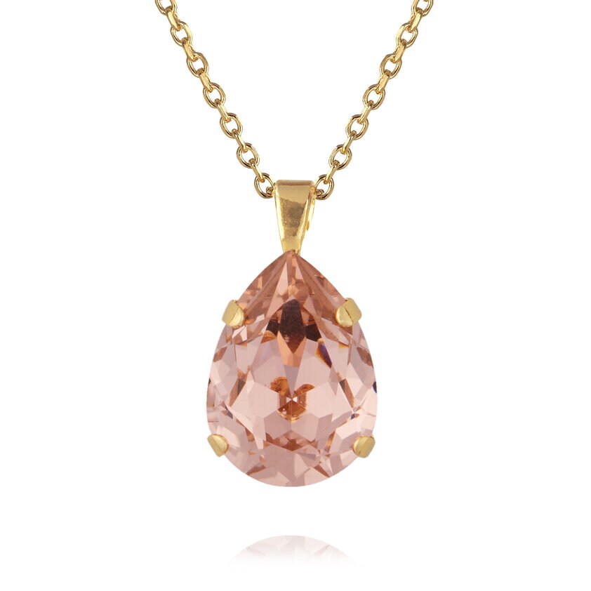 Classic Drop Necklace Gold Vintage Rose - Stjärnurmakarna