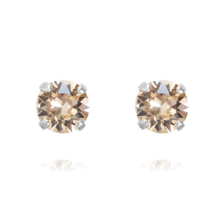 Classic Stud Earrings Rhodium Silk - Stjärnurmakarna
