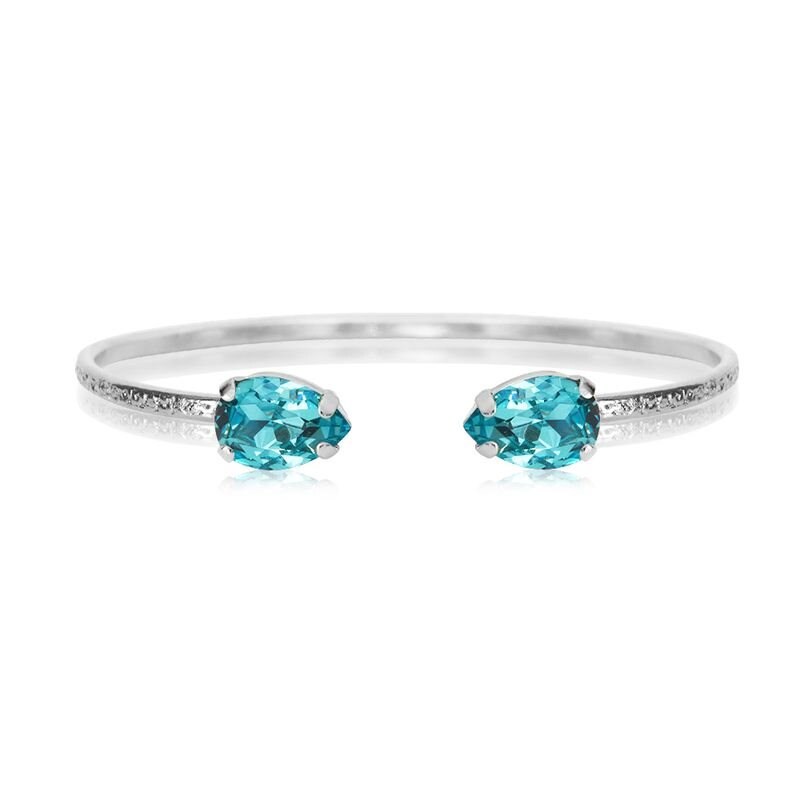 Product Image for Petite Drop Bracelet Silver aquamarine