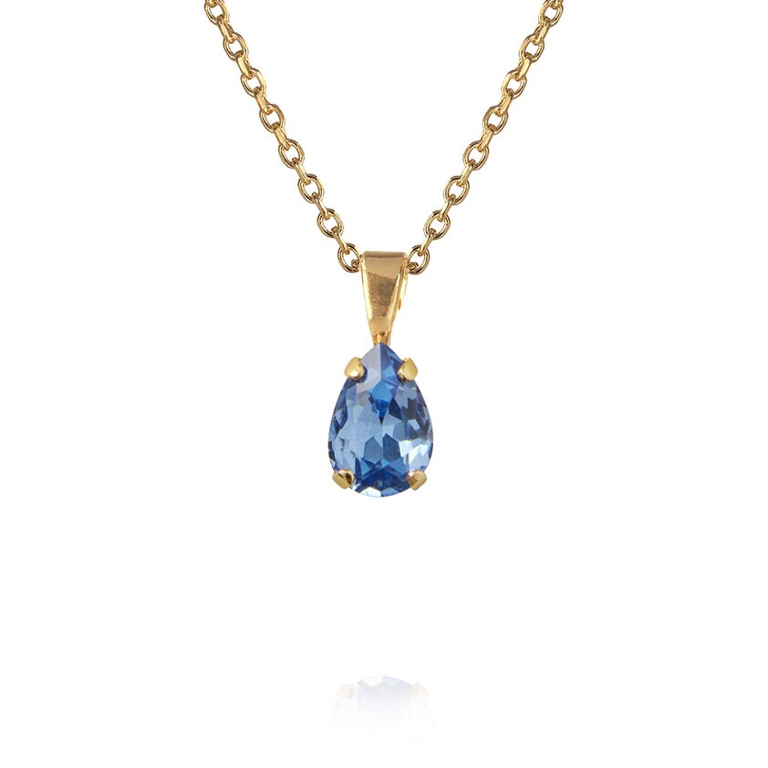Product Image for Petite Drop Necklace Gold Lapis