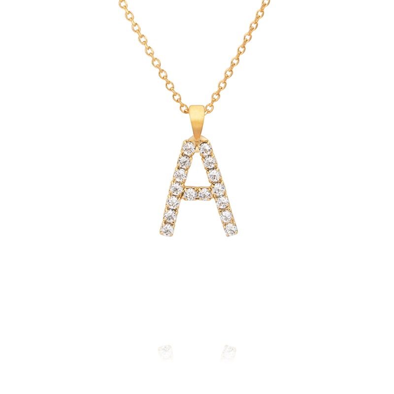 Mini Letter Necklace Gold - Stjärnurmakarna
