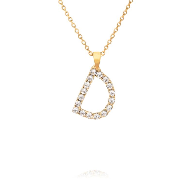 Mini Letter Necklace Gold - Stjärnurmakarna