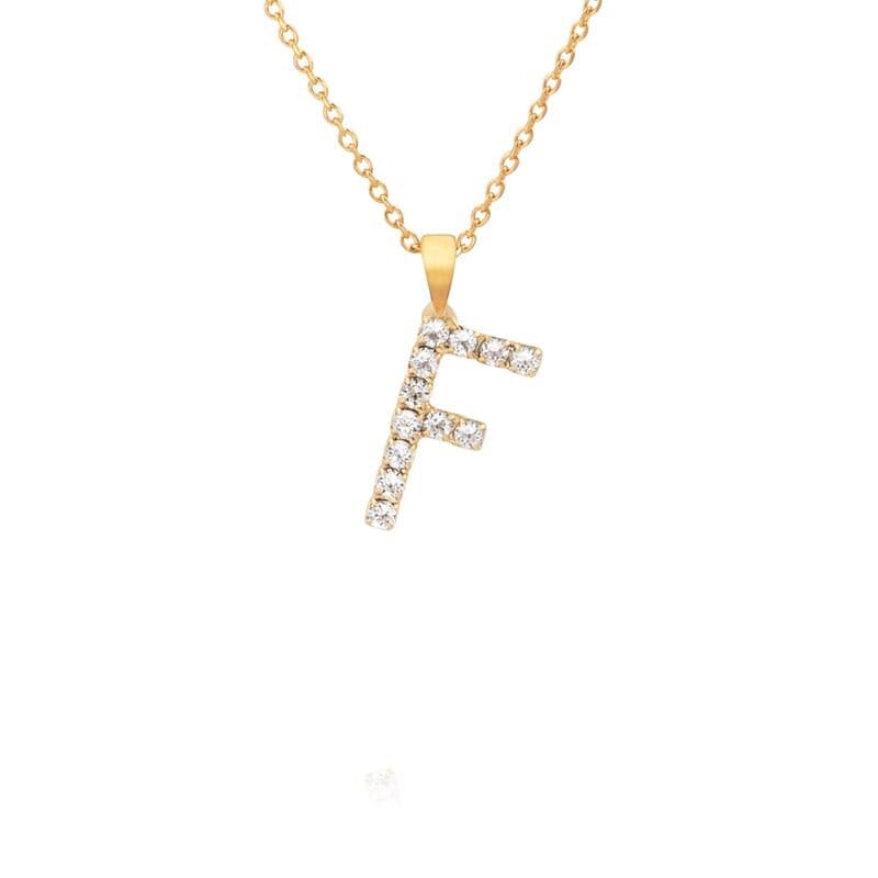 Mini Letter Necklace Gold - Stjärnurmakarna