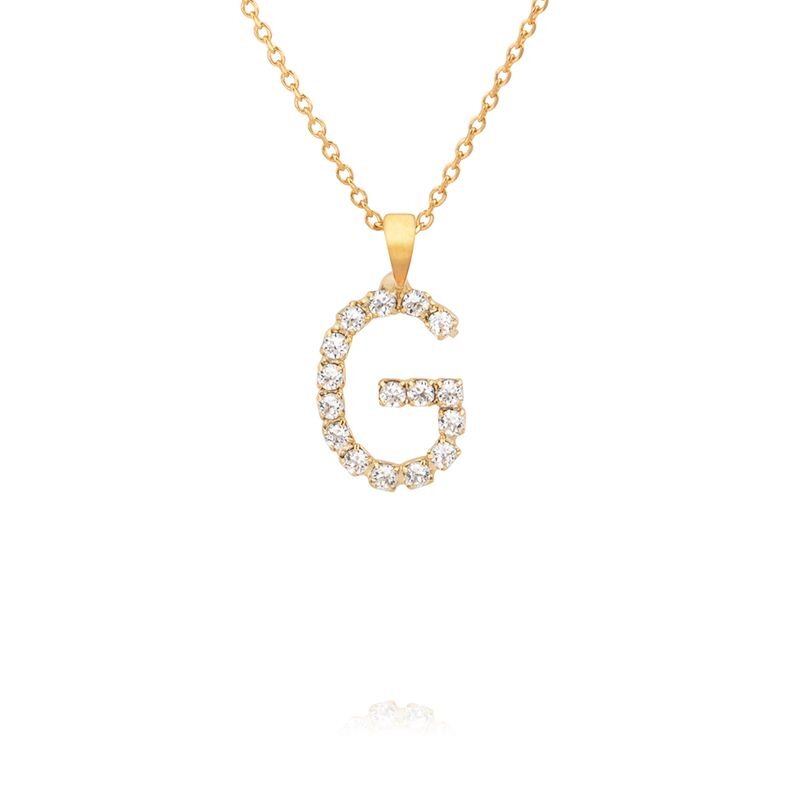 Mini Letter Necklace Gold - Stjärnurmakarna
