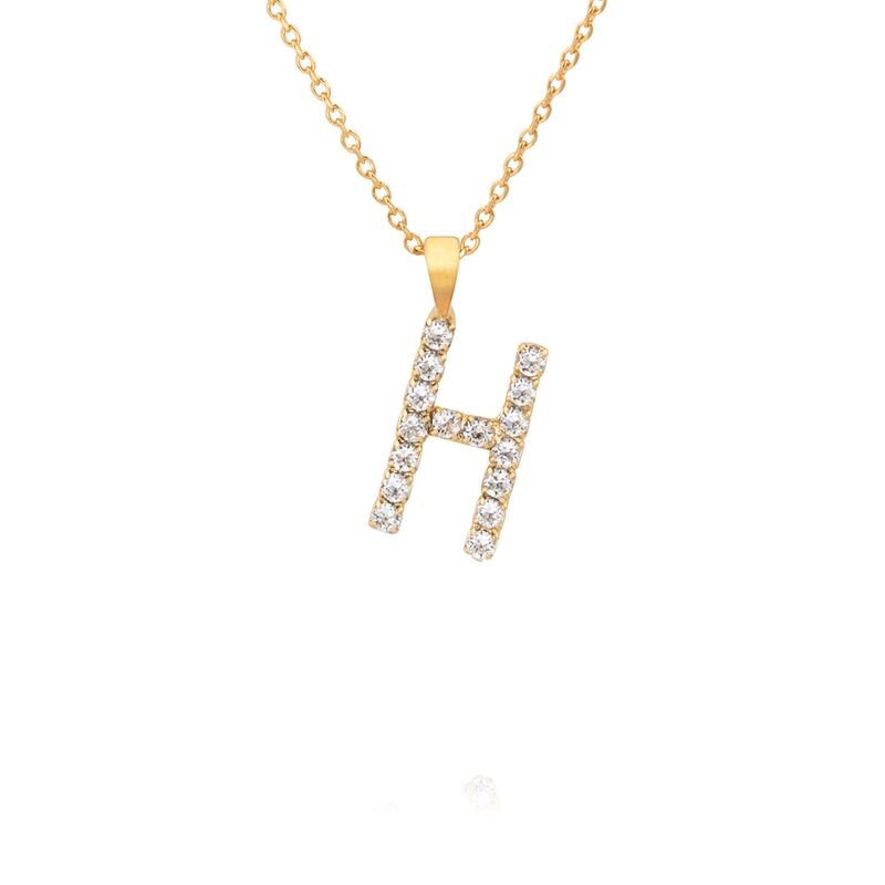 Mini Letter Necklace Gold - Stjärnurmakarna