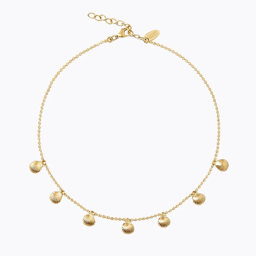 Product Image for Petite Shell Choker Necklace Gold