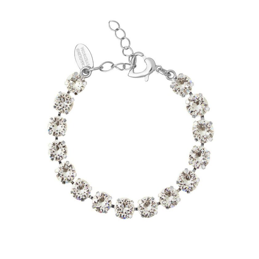 Cora Bracelet Rhodium Crystal - Stjärnurmakarna