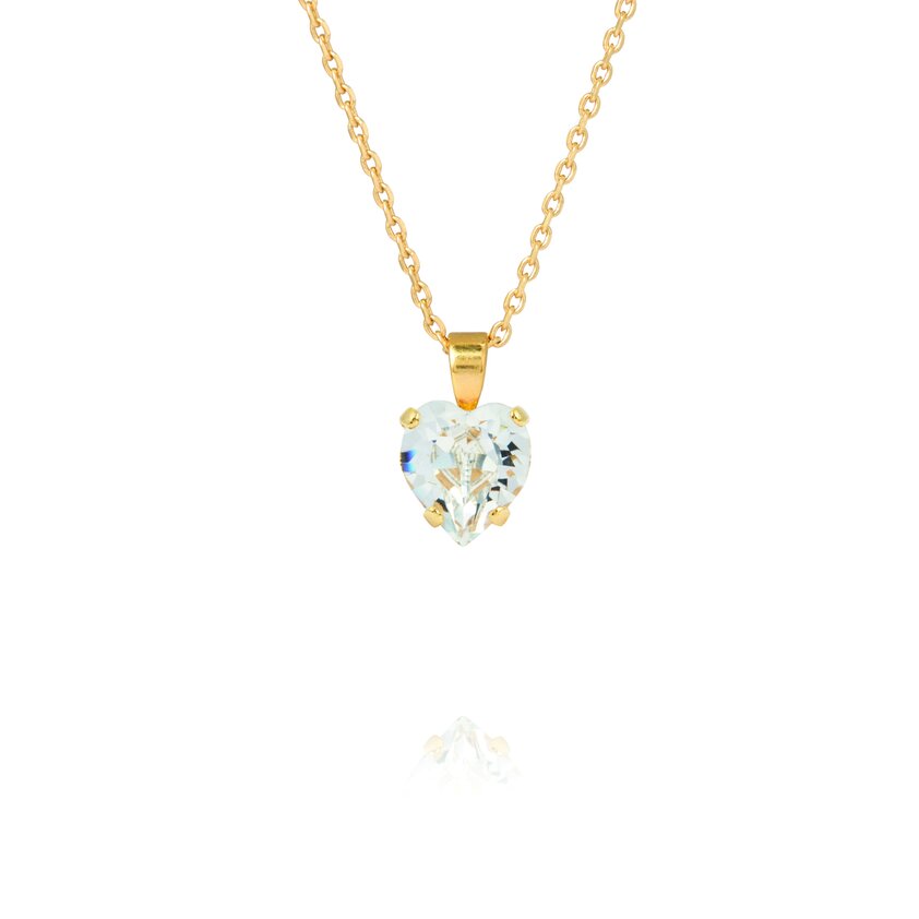Product Image for Heart Necklace Gold Crystal