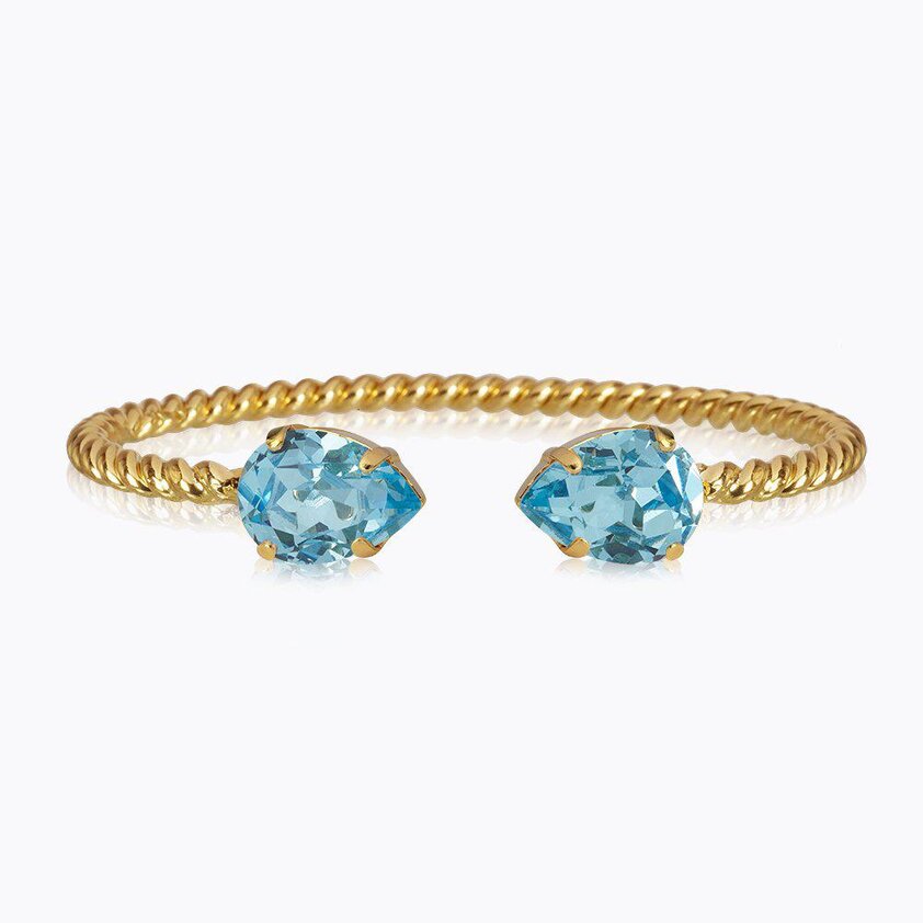 Product Image for Mini Drop Bracelet Gold Aquamarine