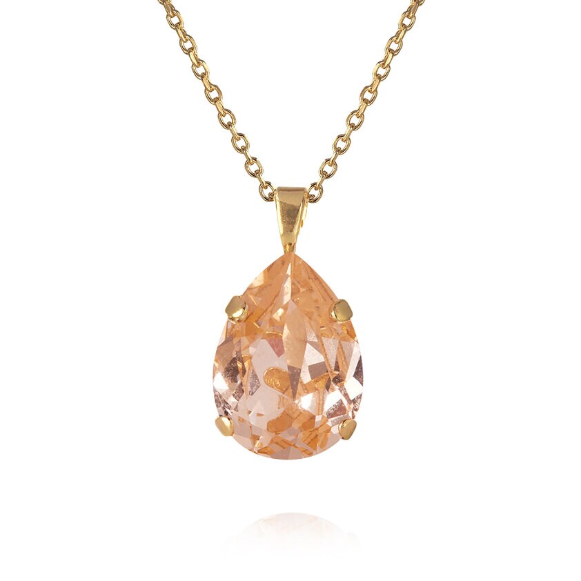 Product Image for Mini Drop Necklace Gold Light Peach