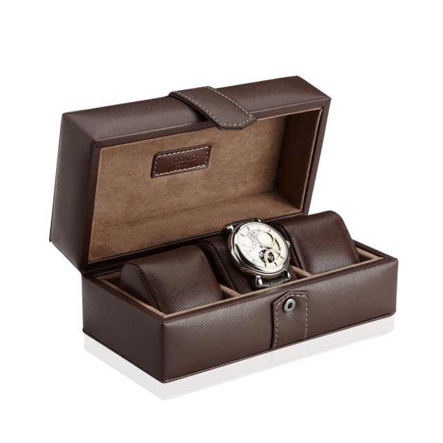 Product Image for Modalo Gallante Mörkbrun Etui för 3 klockor