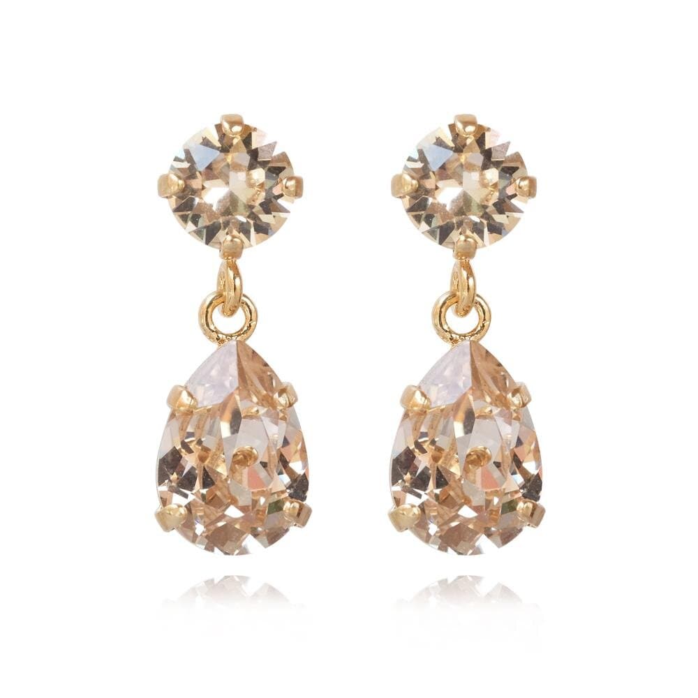 Mini Drop Earrings Gold Silk - Stjärnurmakarna