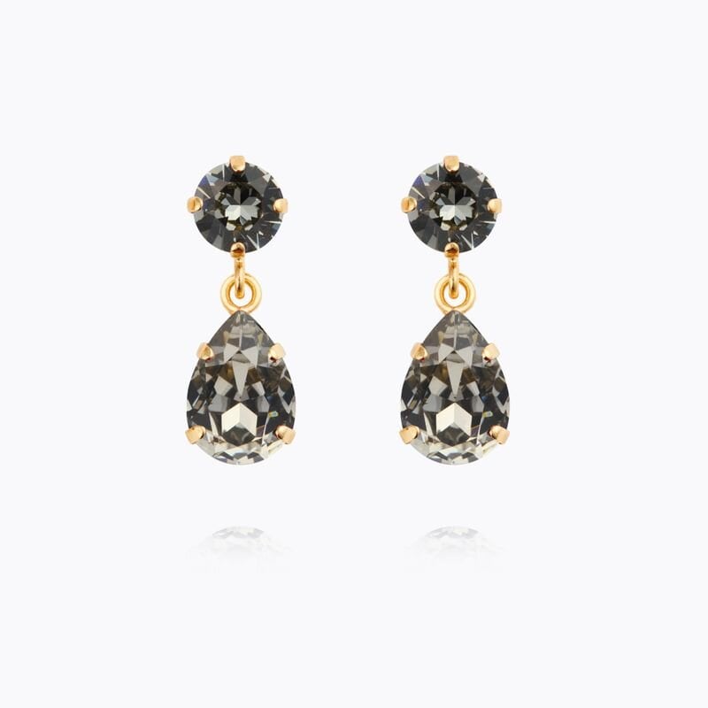 Mini Drop Earings Black Diamond