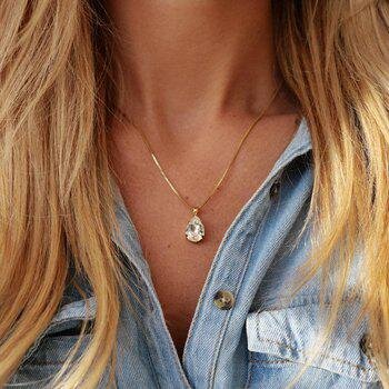 Mini Drop Necklace Gold