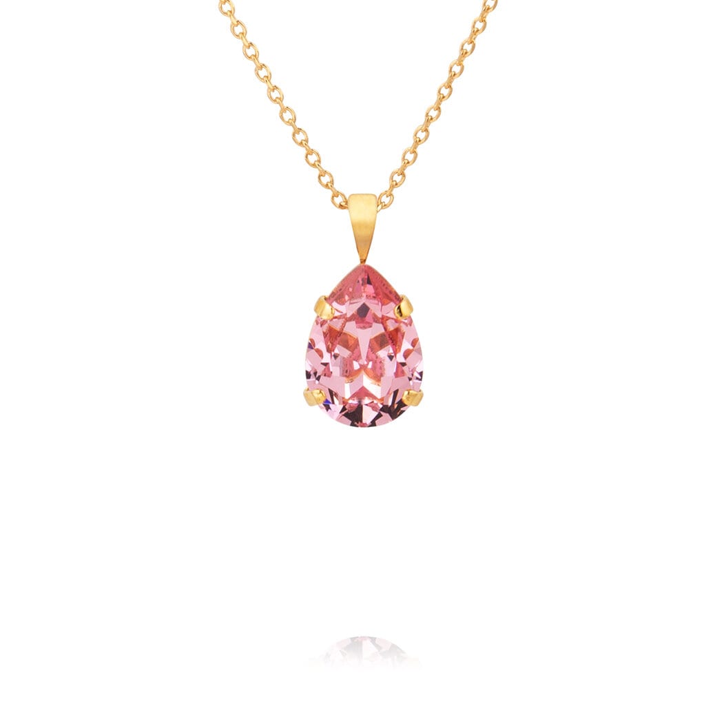 Mini Drop Necklace Gold Light Rose