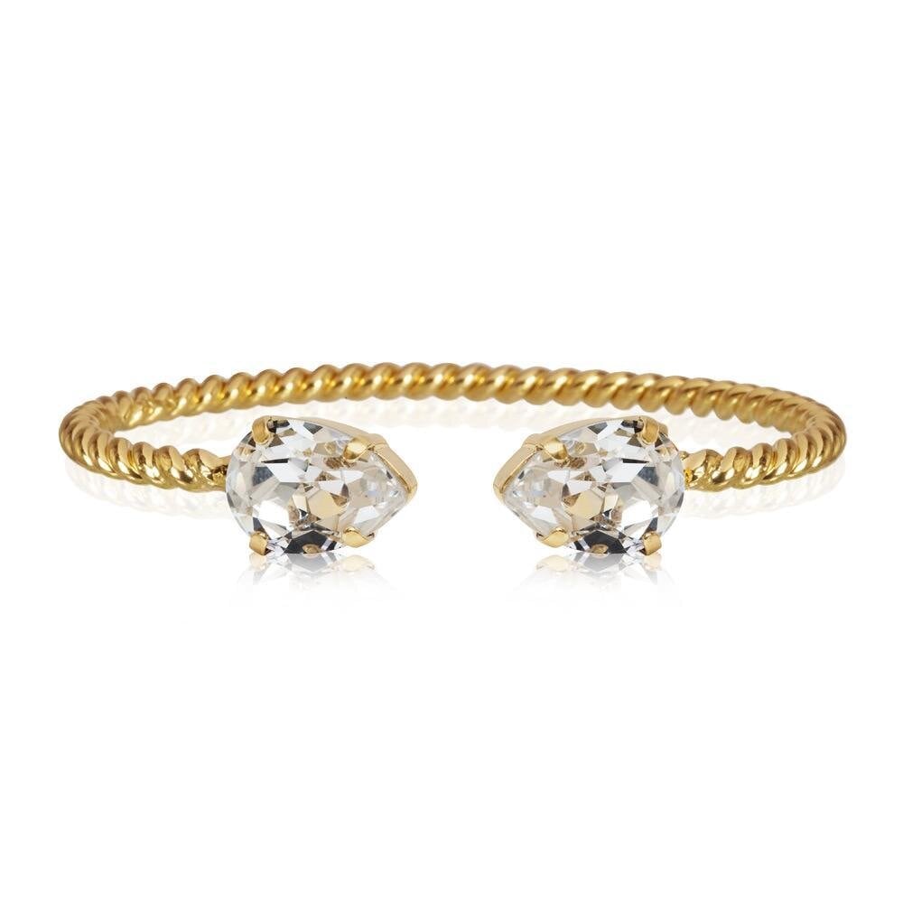 Mini Drop Bracelet Gold Crystal