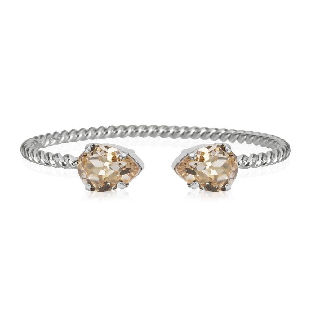 Mini Drop Bracelet Rhodium Silk