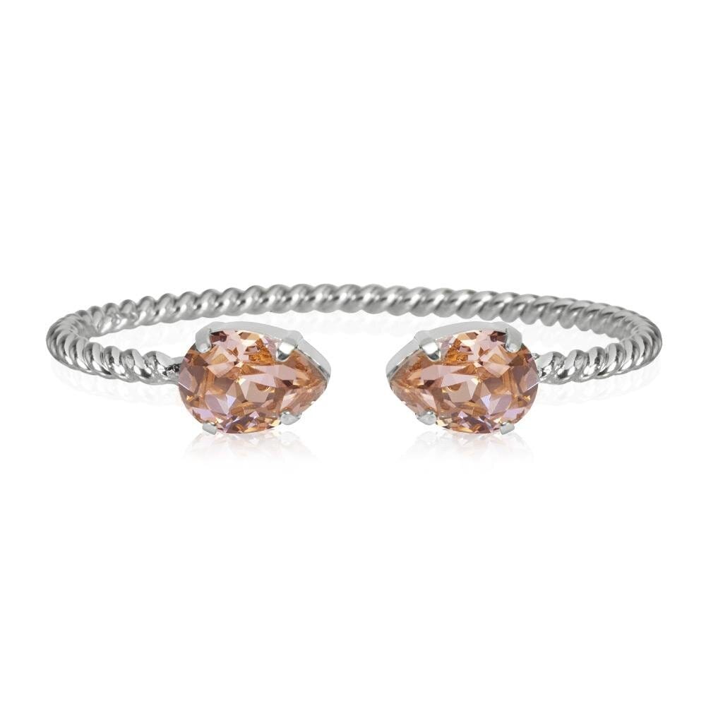 Mini Drop Bracelet Rhodium Vintage Rose
