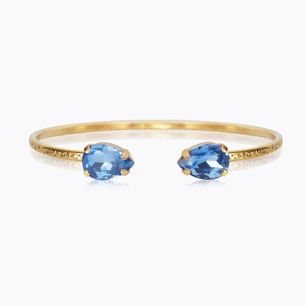 Petite Drop Bracelet Gold Aquamarine