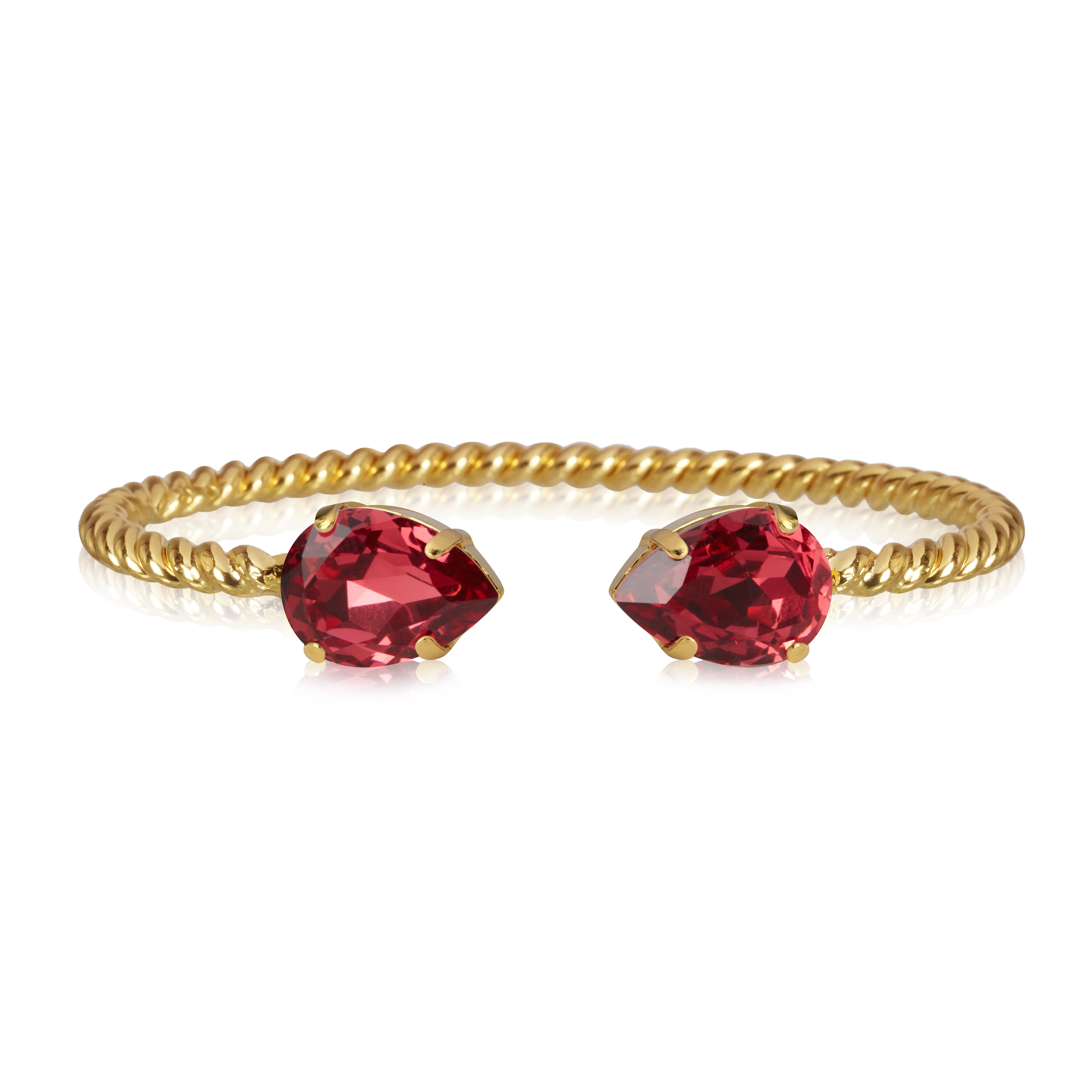 Mini Drop Bracelet Gold Mulberry Red