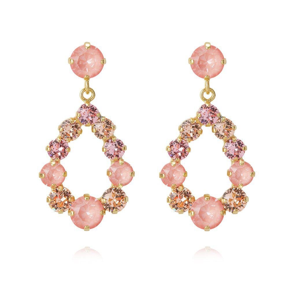 Mini Delia Earrings Gold Flamingo Ignite