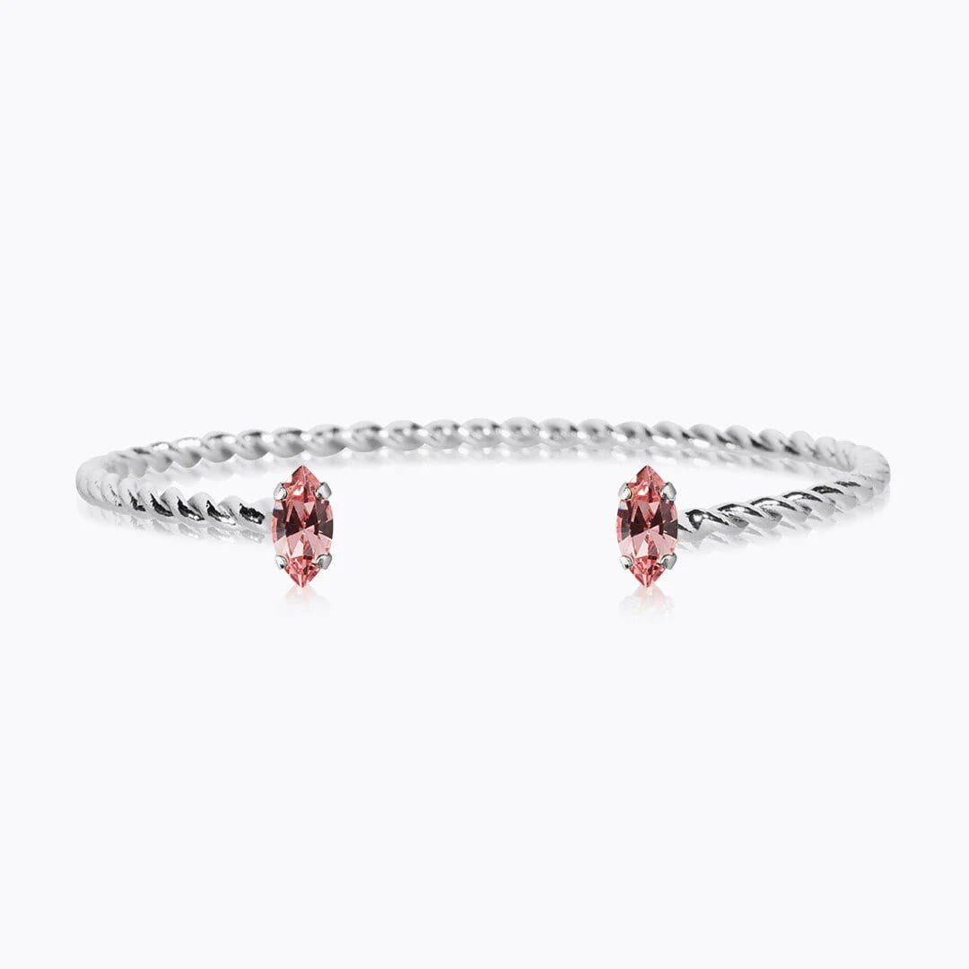 Petite Navette Bracelet Rhodium Light Rose