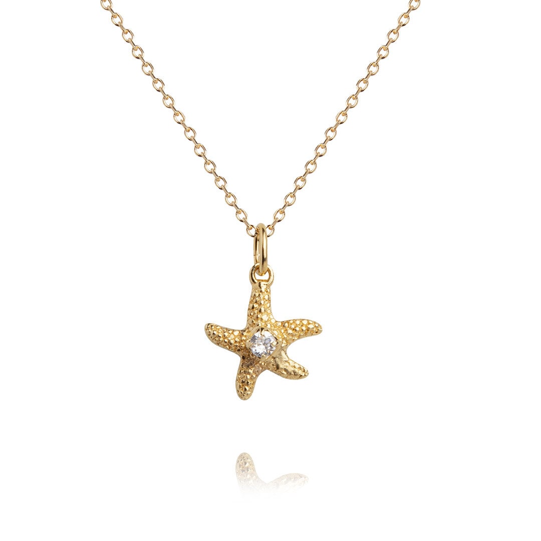 Mini Sea Star Necklace Gold