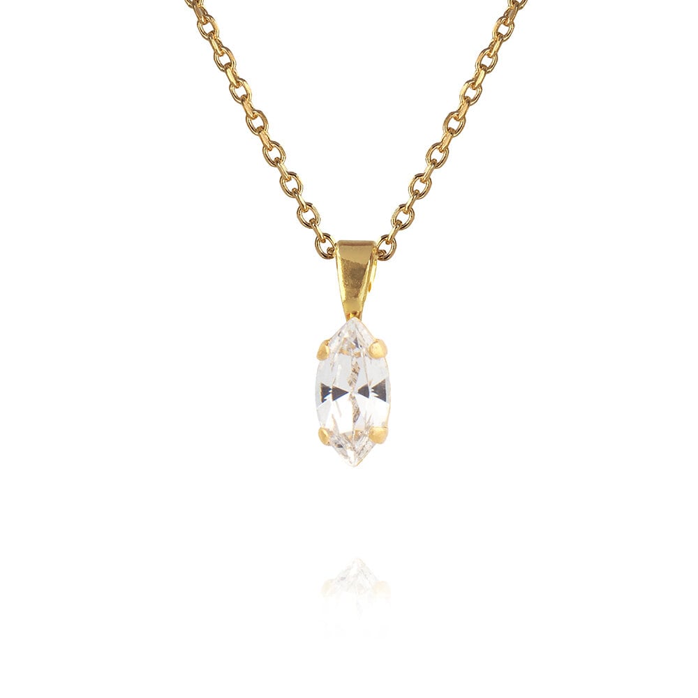 Petite Navette Necklace Gold