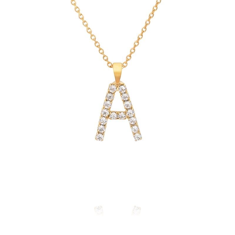 Mini Letter Necklace Gold