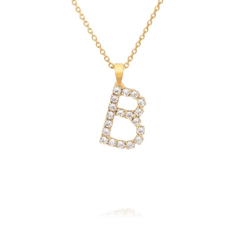 Mini Letter Necklace Gold