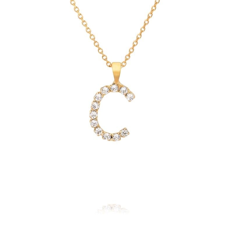Mini Letter Necklace Gold