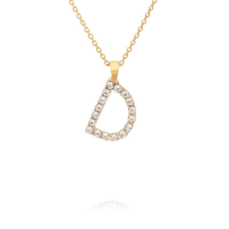 Mini Letter Necklace Gold
