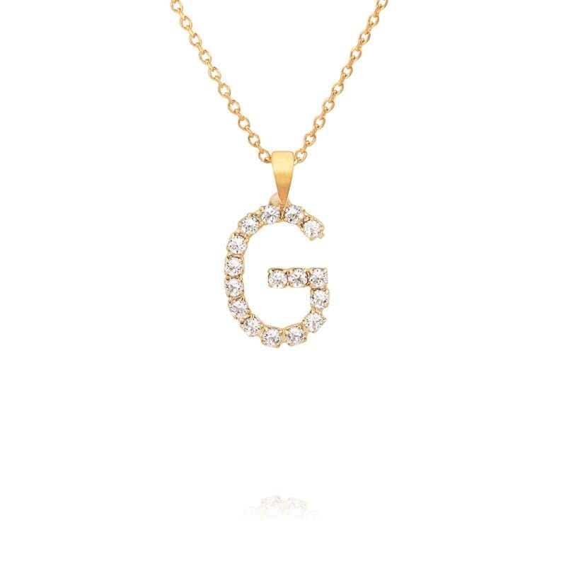 Mini Letter Necklace Gold