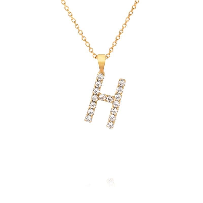 Mini Letter Necklace Gold