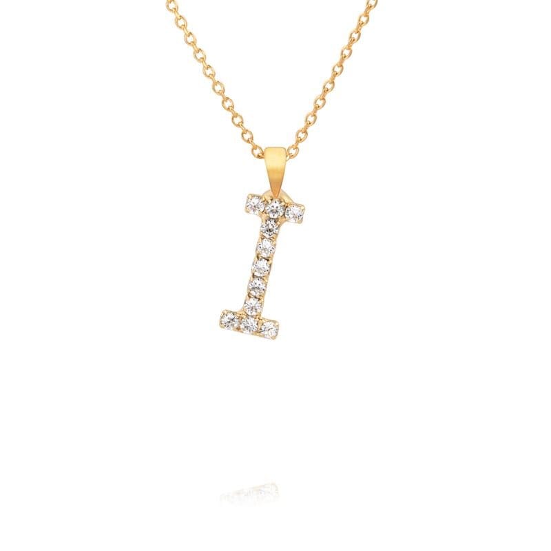 Mini Letter Necklace Gold