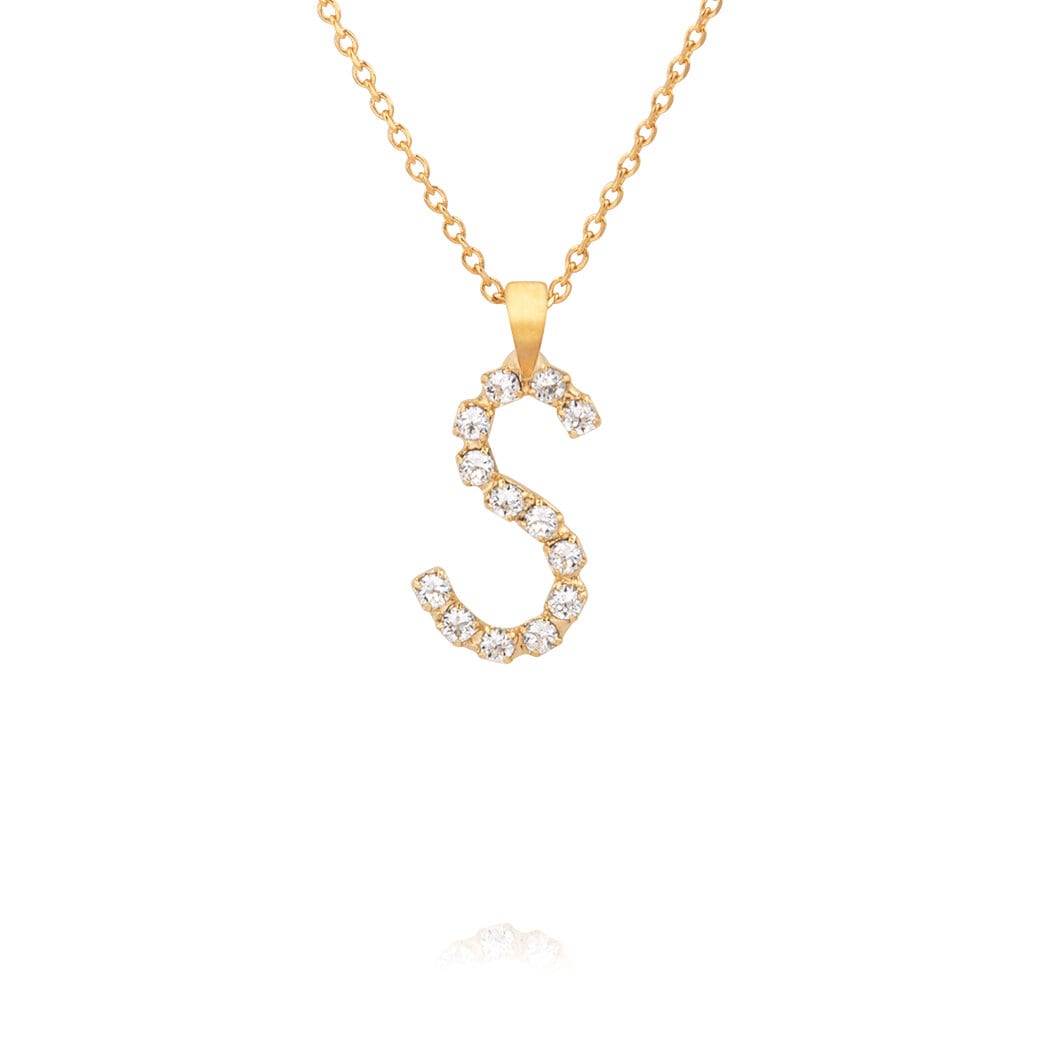 Mini Letter Necklace Gold