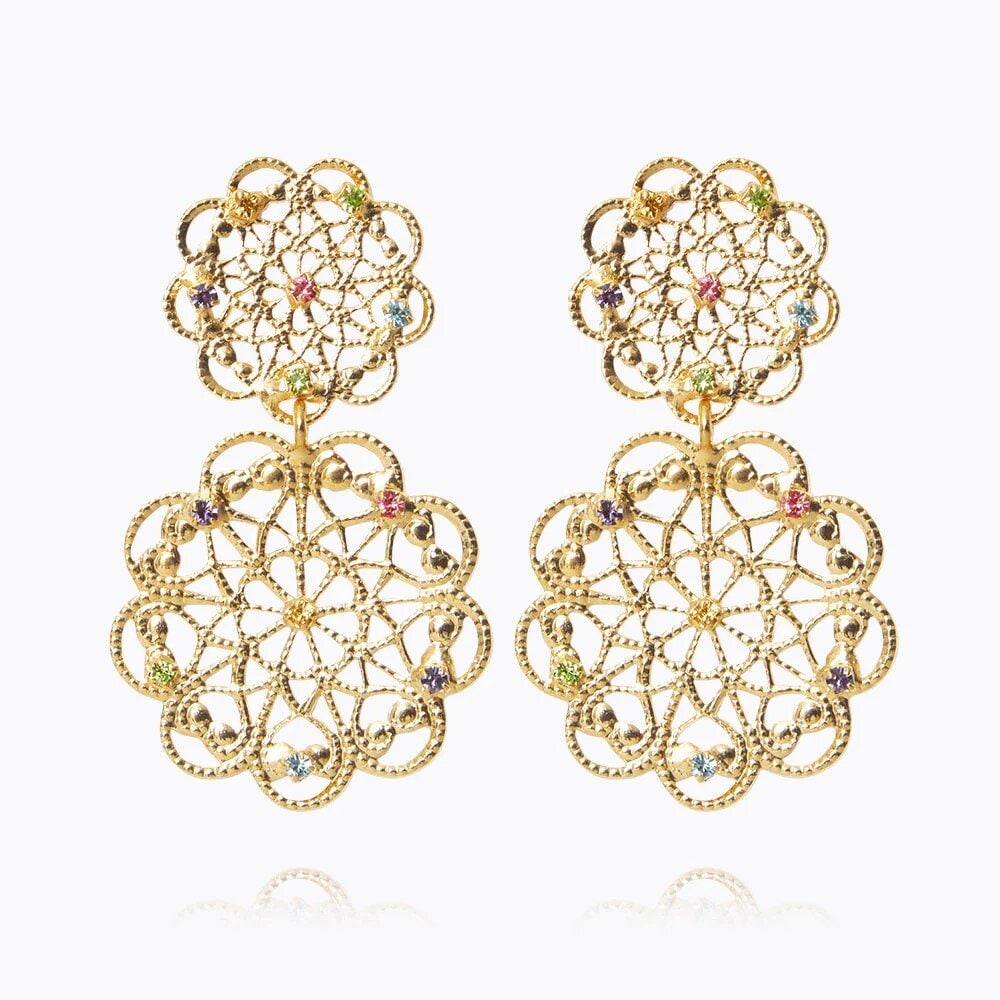 Mini Gardenia Earings Gold