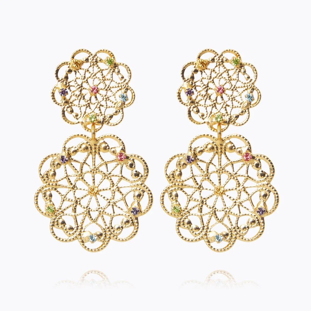 Mini Gardenia Earings Gold