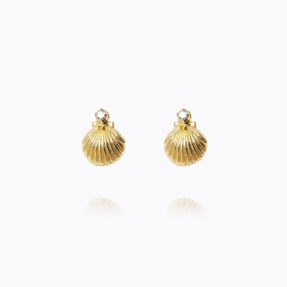 Petite Shell Earings Gold