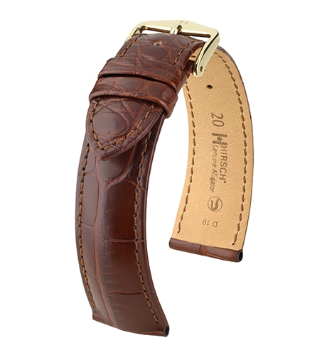 Hirsch Genuine Alligator Brun