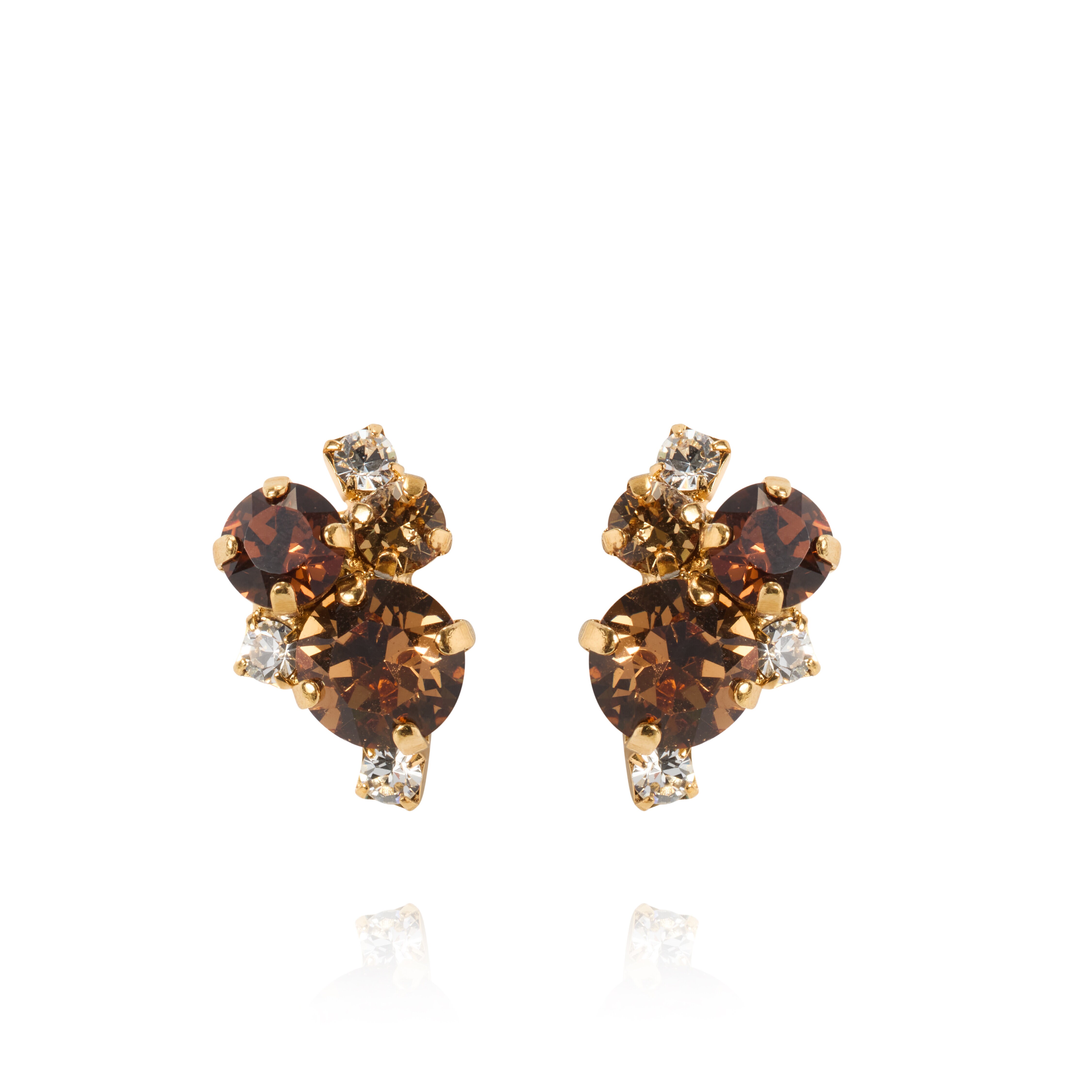 Molly Earrings Gold Topaz combo
