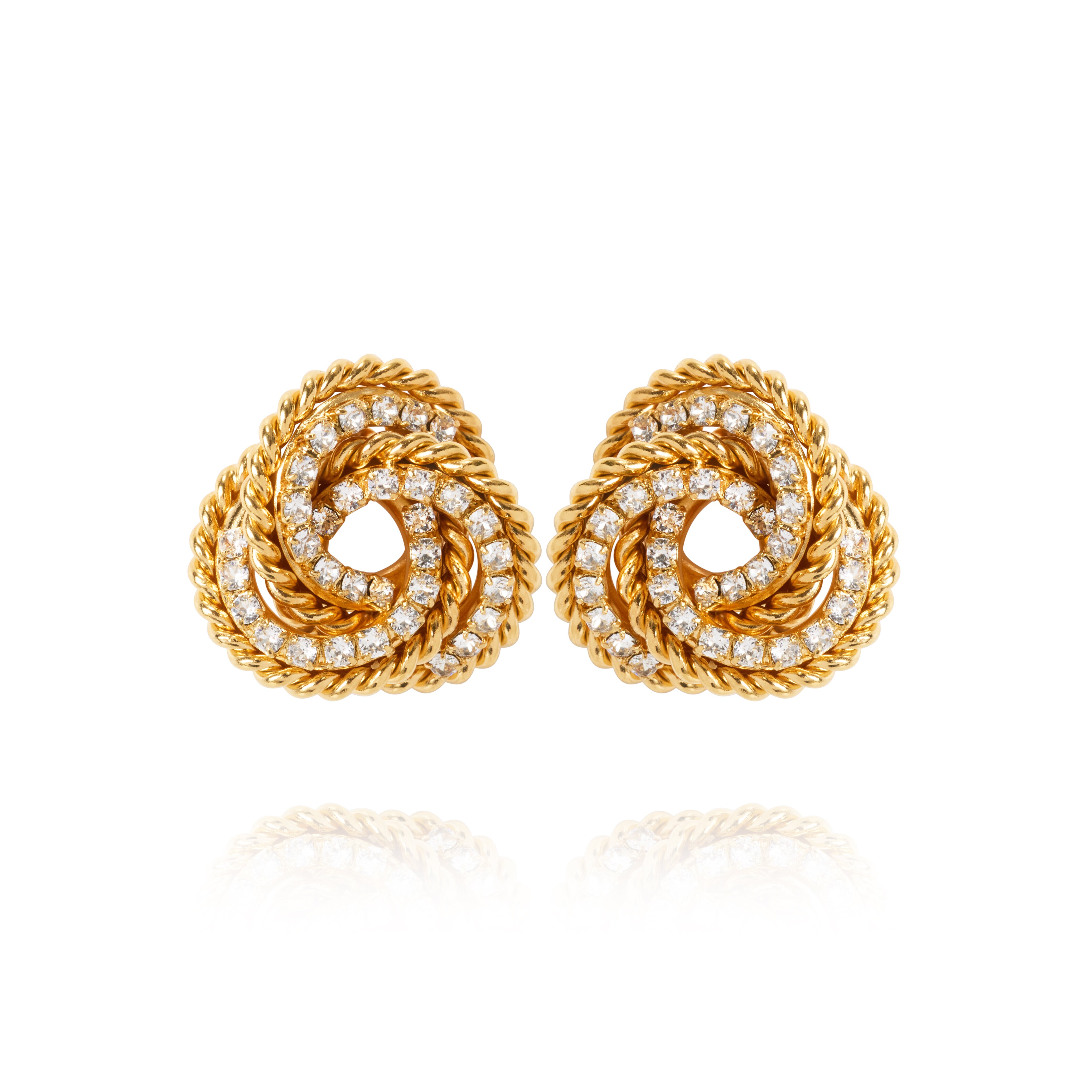 Juliette Earrings Gold Crystal