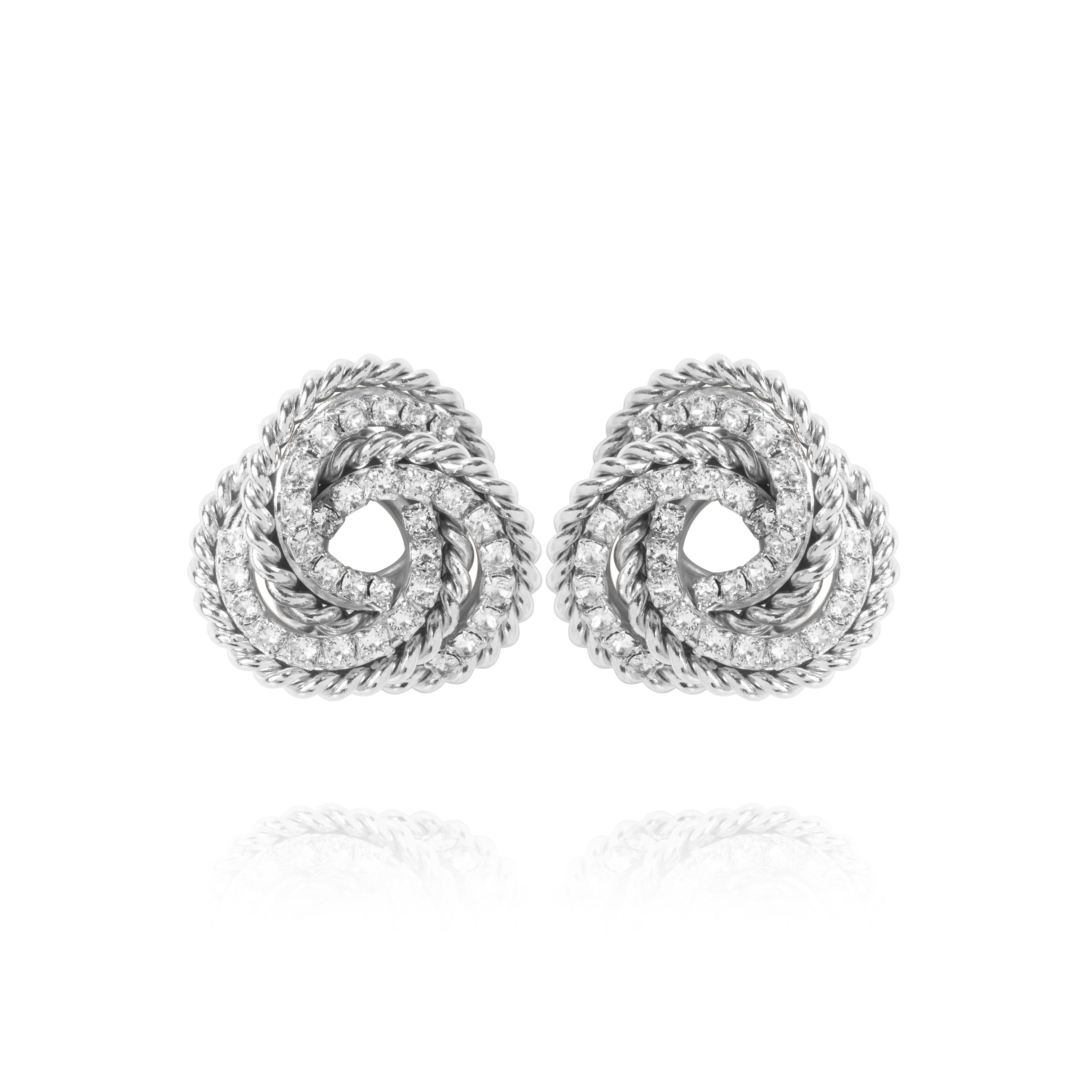 Juliette Earrings Rhodium Crystal