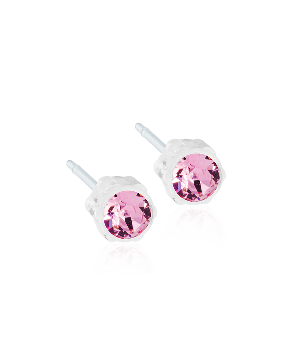 Blomdahl Örhängen Bezel 4 mm, Light rose