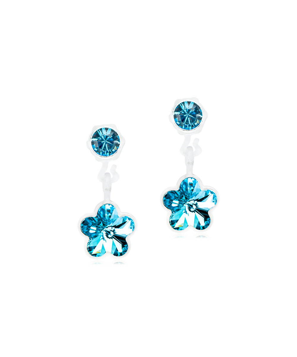 Blomdahl Örhängen Pendant Flower 4/6 mm, Aquamarine